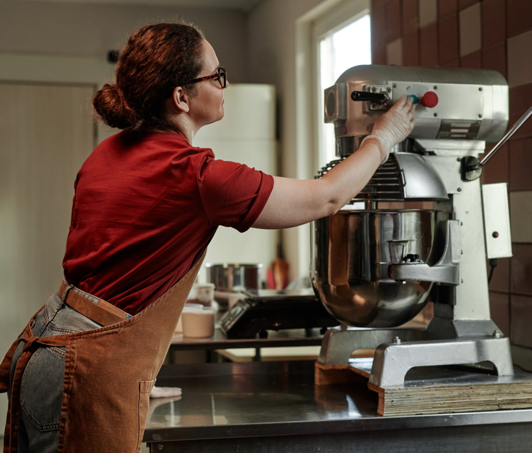 A woman in bakery